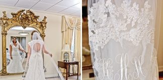Wedding Veil Monogram - Classic Sewing