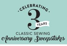 Celebrate 3 Years. Classic Sewing Anniversary Sweepstakes